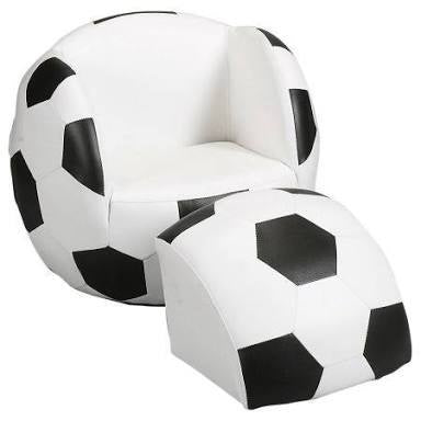 Soccer chair with clearance ottoman