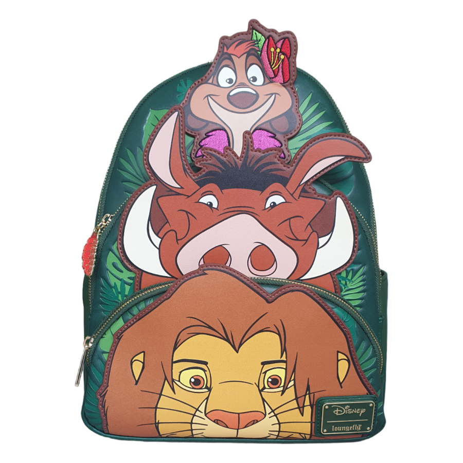 Lion King Three Friends Triple Pocket Mini Backpack RS