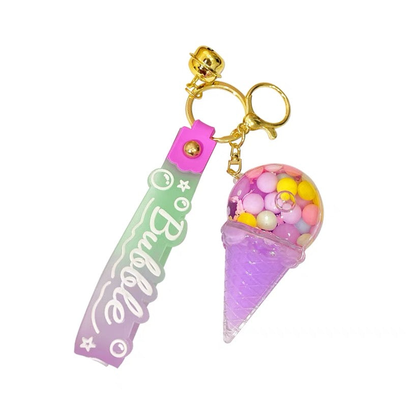 Bubble Ice Cream Cone Keychain