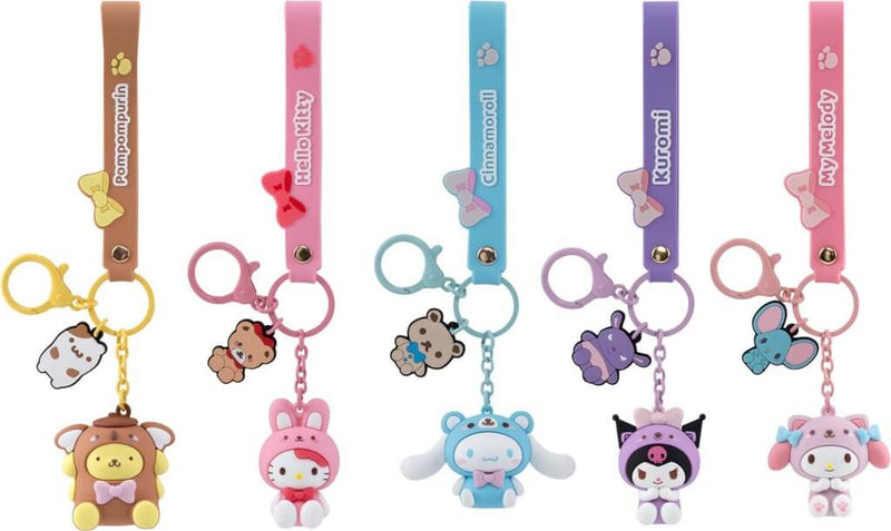 Sanrio - Hello Kitty and Friends Keychain with hand strap - Animals (Window Box)