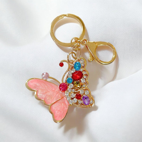 Crystal Butterfly Keychain