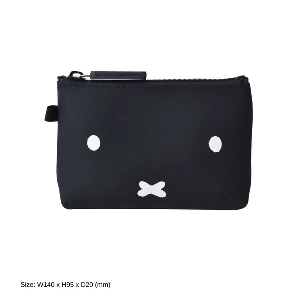 NUU Small Miffy Face Black Zipper Pouch