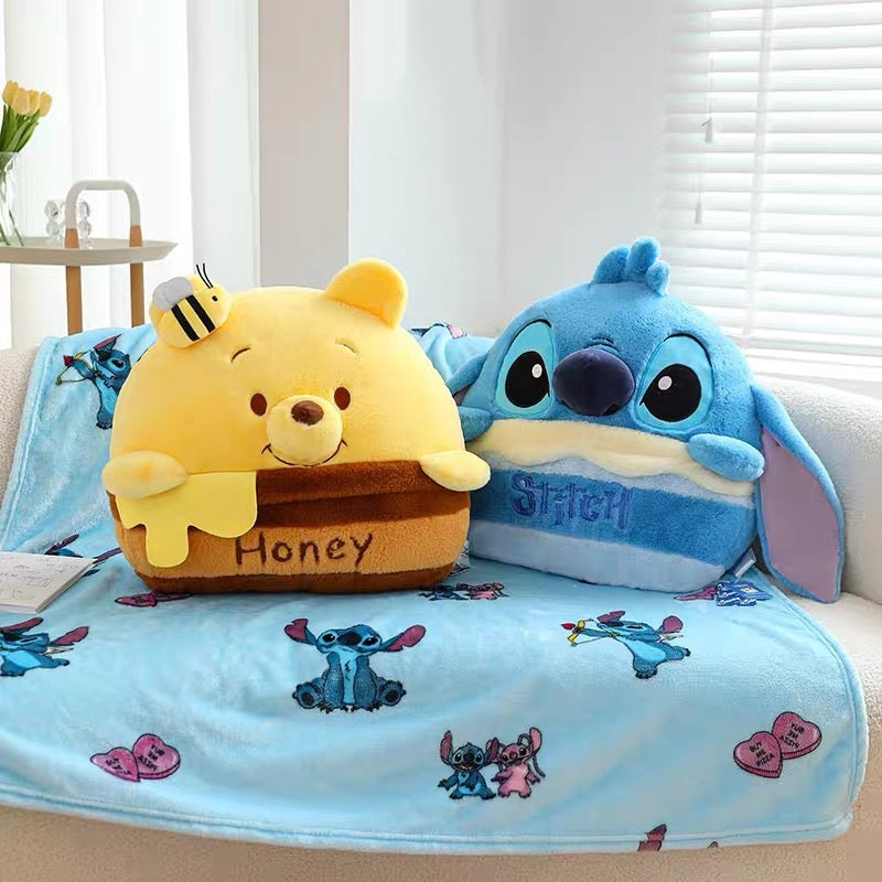 Disney - Winnie the Pooh Plush Cushion with Blanket