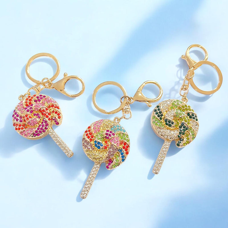 Diamante Lollipop Keychain - Assorted