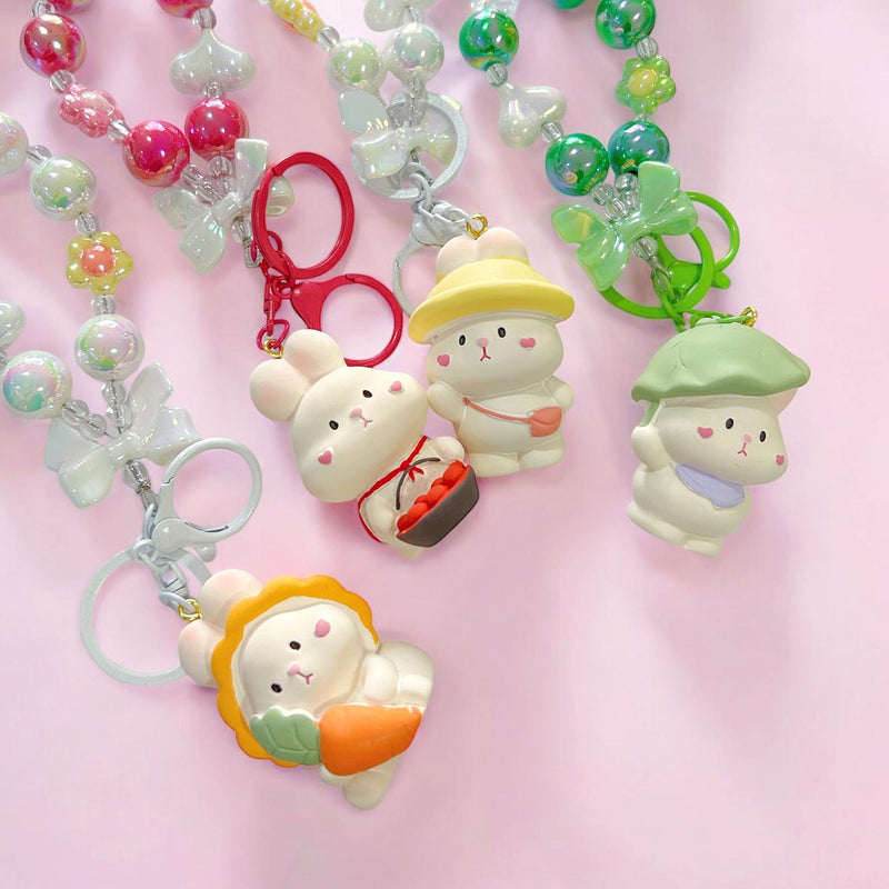 Chibi Bunny Vinyl Keychain Assorted