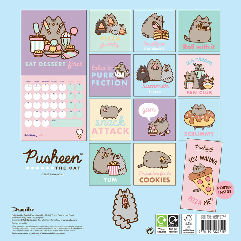 Buy Pusheen 2024 Square Wall Calendar Online Australia — Minitopia