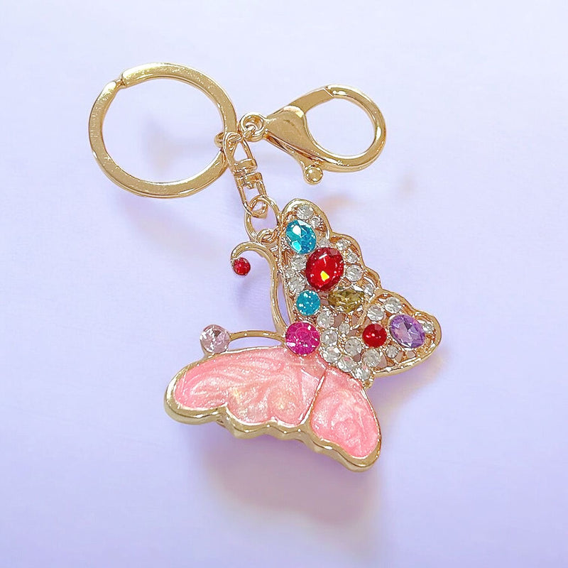 Crystal Butterfly Keychain