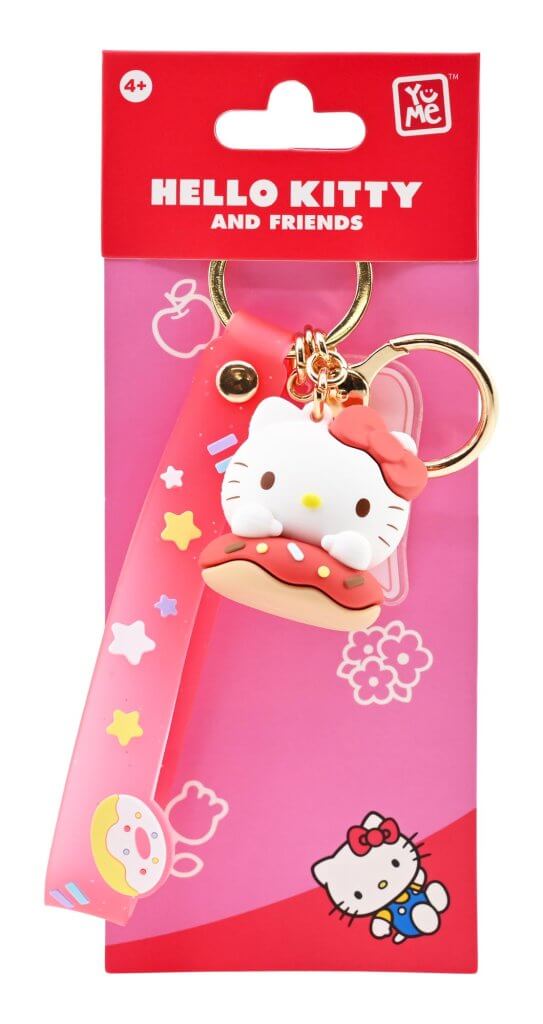 Hello Kitty and Friends Keychain with hand strap Assortment - Donut