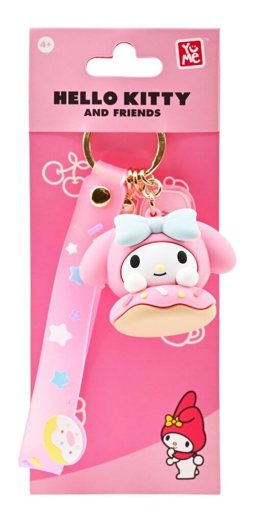 Hello Kitty and Friends Keychain with hand strap Assortment - Donut