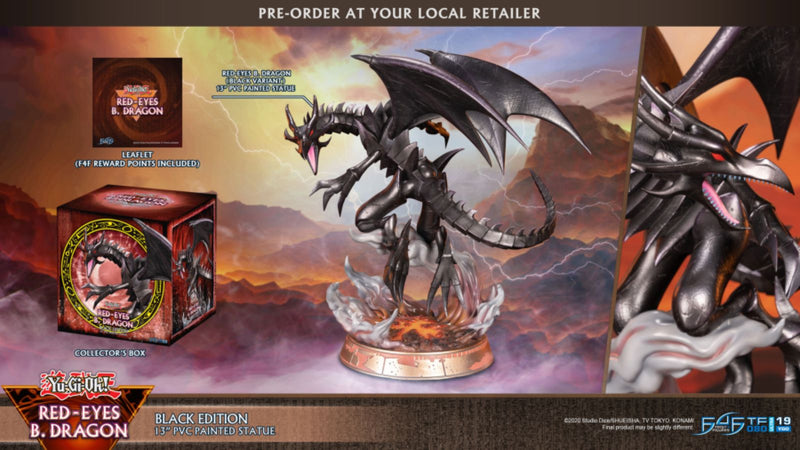 Yu-Gi-Oh! - Red Eyes Black Dragon (Black Edition) PVC Statue