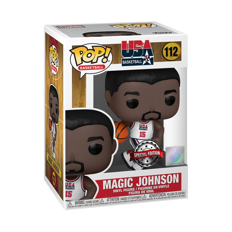 NBA: Legends - Magic Johnson 92 Team USA White Pop! Vinyl