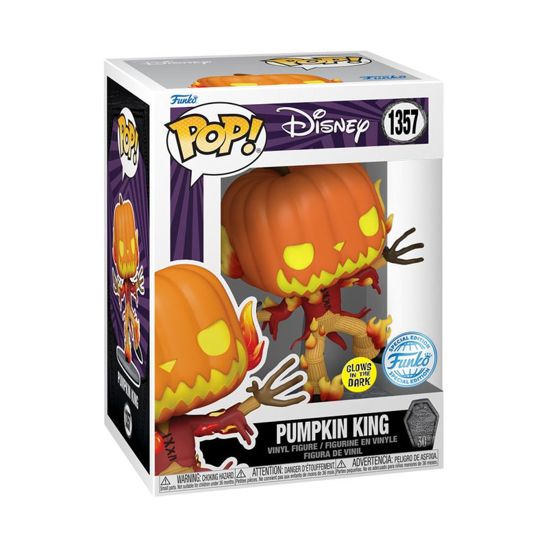 The Nightmare Before Christmas - Pumpkin King 30th Anniversary Glow Pop! Vinyl [RS]