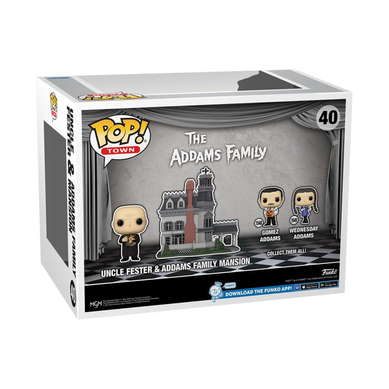 Addams Family (TV) - Fester with Addams Family Mansion Pop! Town