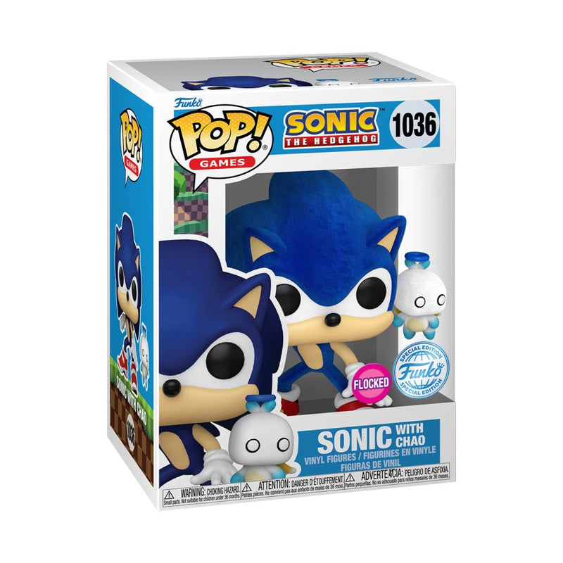 Sonic the Hedgehog - Sonic with Hero Chao Flocked Pop! Vinyl [RS]