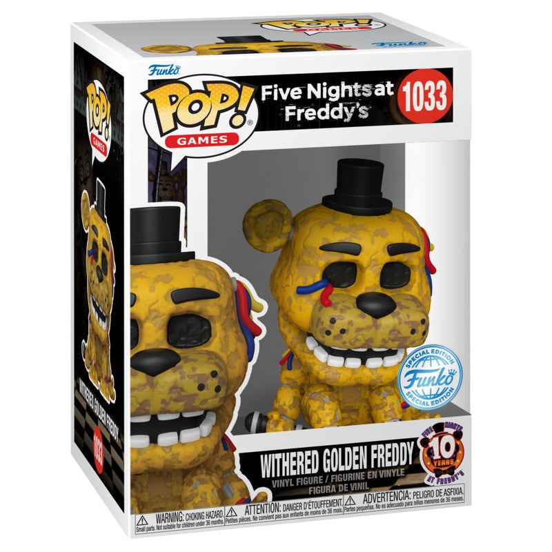 Five Nights at Freddy's - Withered Golden Freddy Pop! Vinyl [RS]