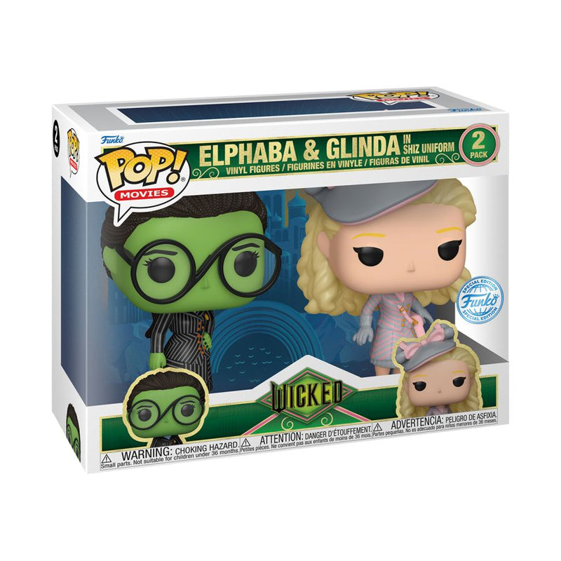 Wicked (2024) - Glinda & Elphaba in Shiz Uniform US Exclusive Pop! 2-Pack [RS]