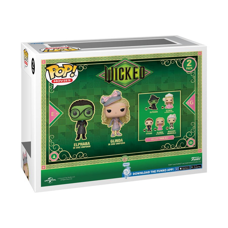 Wicked (2024) - Glinda & Elphaba in Shiz Uniform US Exclusive Pop! 2-Pack [RS]