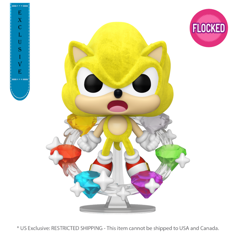 Sonic - Super Sonic with Emeralds Flocked Pop! Vinyl Plus [RS]