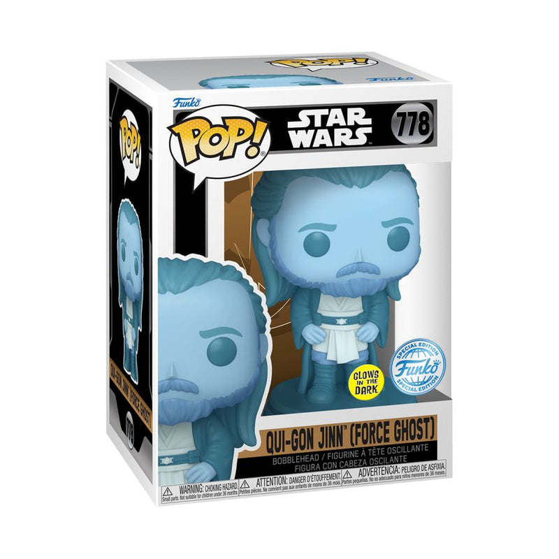 Star Wars - Qui-Gon Jinn (Force Ghost) Glow Pop! Vinyl [RS]