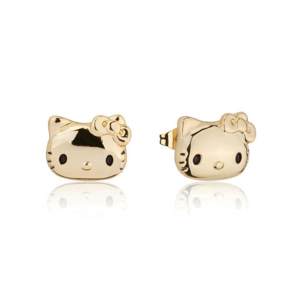 Sanrio - Hello Kitty Face Stud Earrings (Gold)