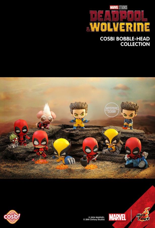 Deadpool vs Wolverine - Deadpool 3 Mystery Cosbi Bobble-head Blind Box