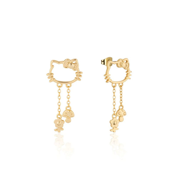 Sanrio - Precious Metal Hello Kitty Outline Stud Earrings (Gold)