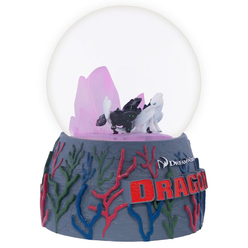 How to Train your Dragon - Toothless & Light Fury Light-up Snowglobe