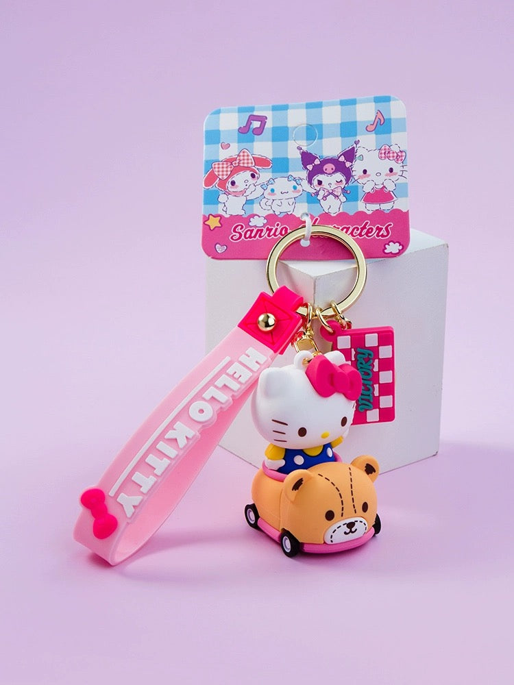 Sanrio - Hello Kitty and Friends Race Car Vinyl Keychain