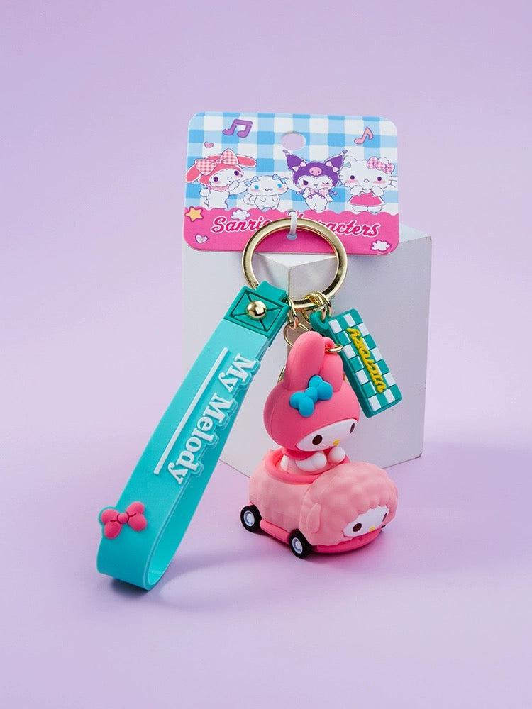 Sanrio - Hello Kitty and Friends Race Car Vinyl Keychain