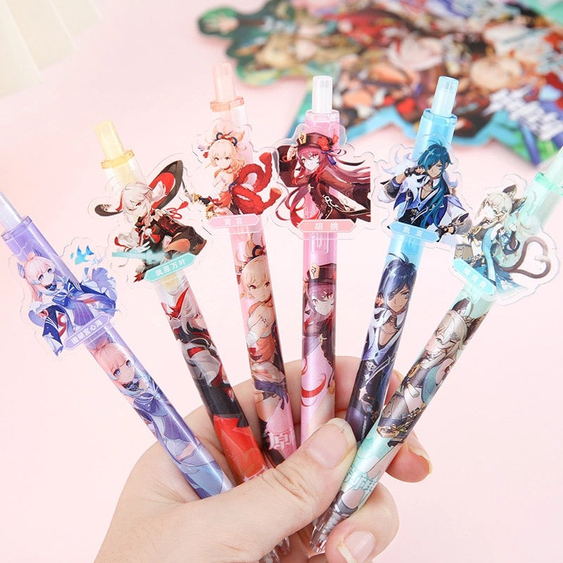 Genshin Impact Acrylic Character Clicker Pen