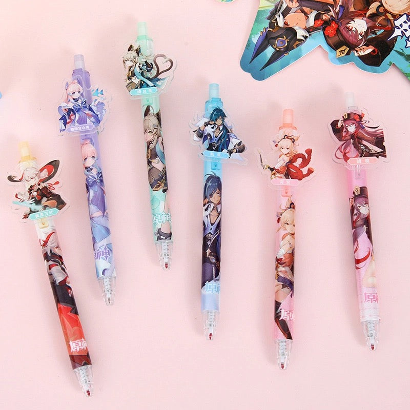 Genshin Impact Acrylic Character Clicker Pen