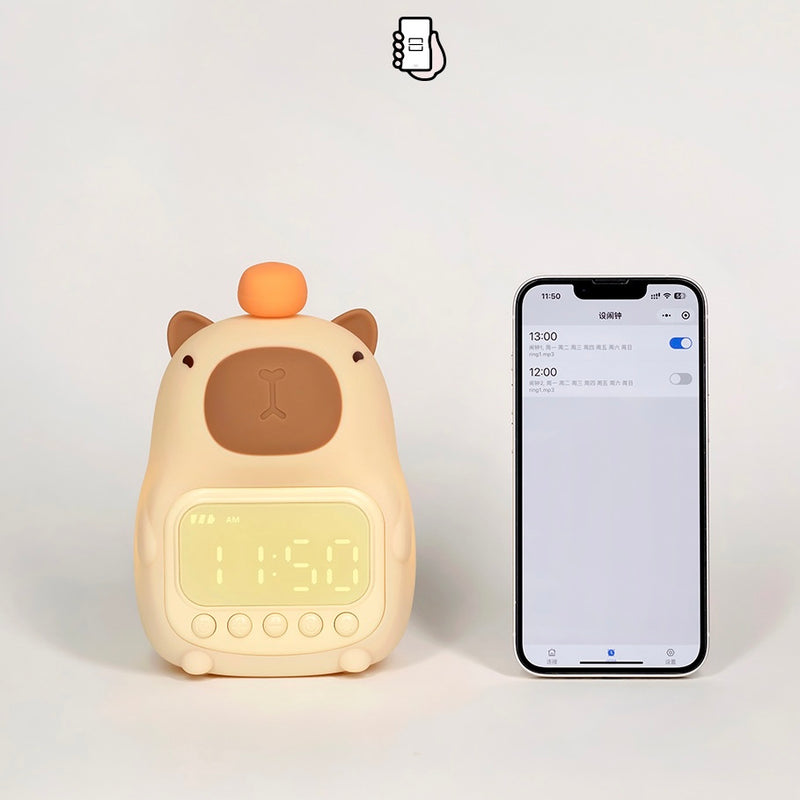 Capybara Alarm Clock with Nightlight