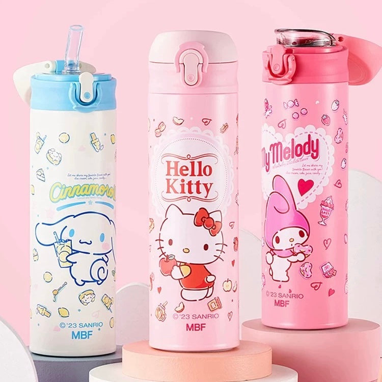 Sanrio Characters 316SS Drink Bottle with Sleeve 480ml