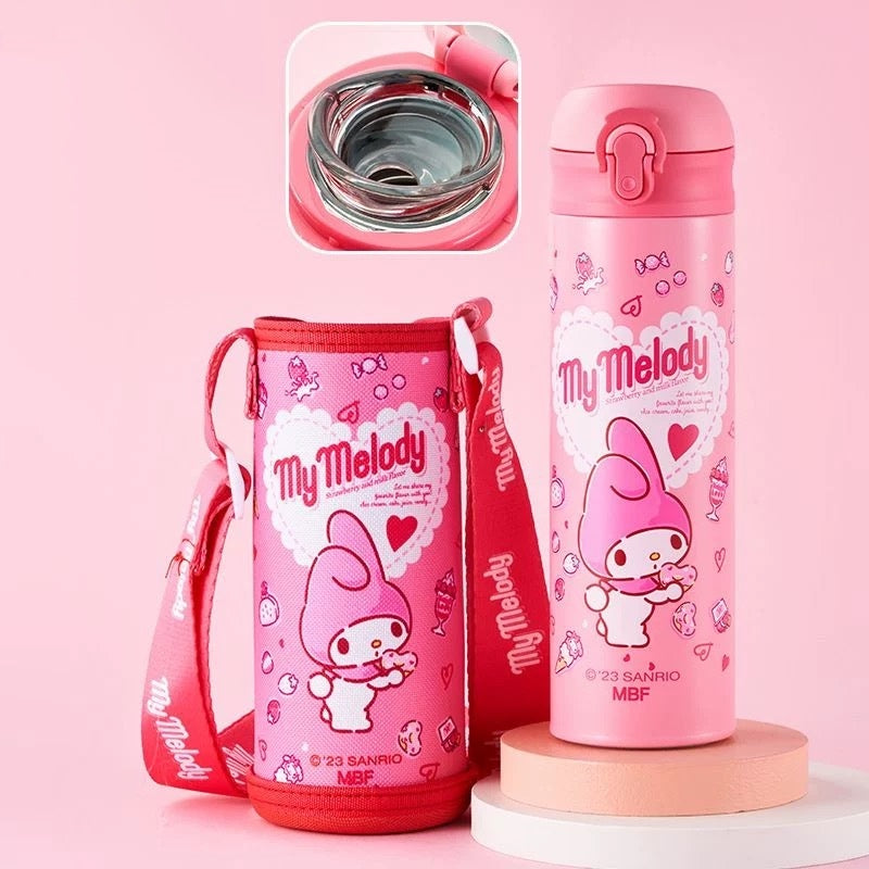 Sanrio Characters 316SS Drink Bottle with Sleeve 480ml