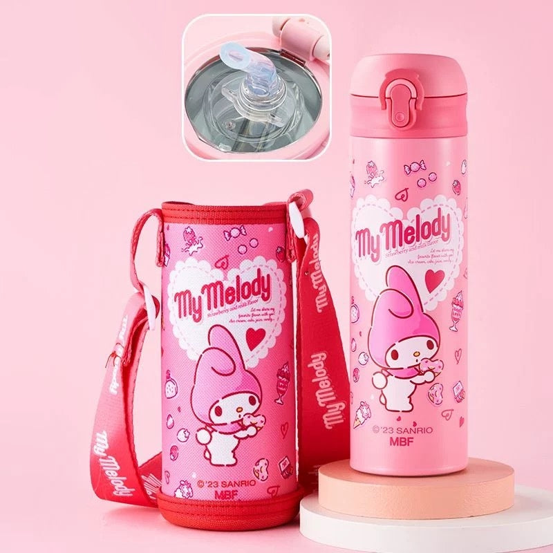 Sanrio Characters 316SS Drink Bottle with Sleeve 480ml