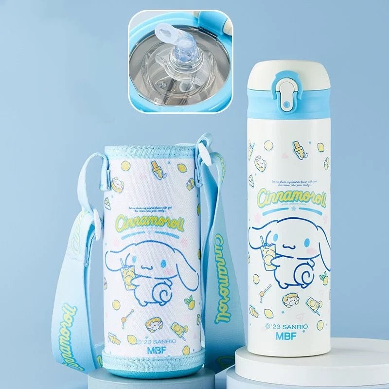 Sanrio Characters 316SS Drink Bottle with Sleeve 480ml