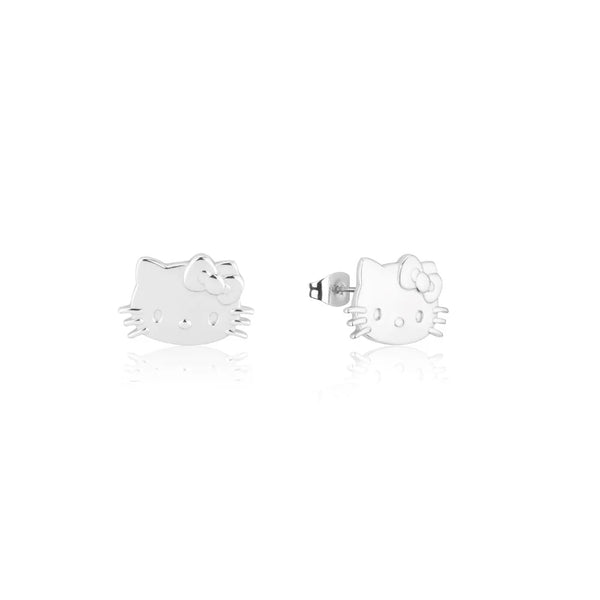 Sanrio - Precious Metal Hello Kitty Stud Earrings (Silver)