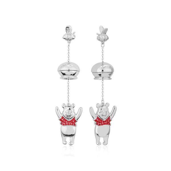 Disney - Winnie the Pooh Honey Pot Drop Earrings (Silver)