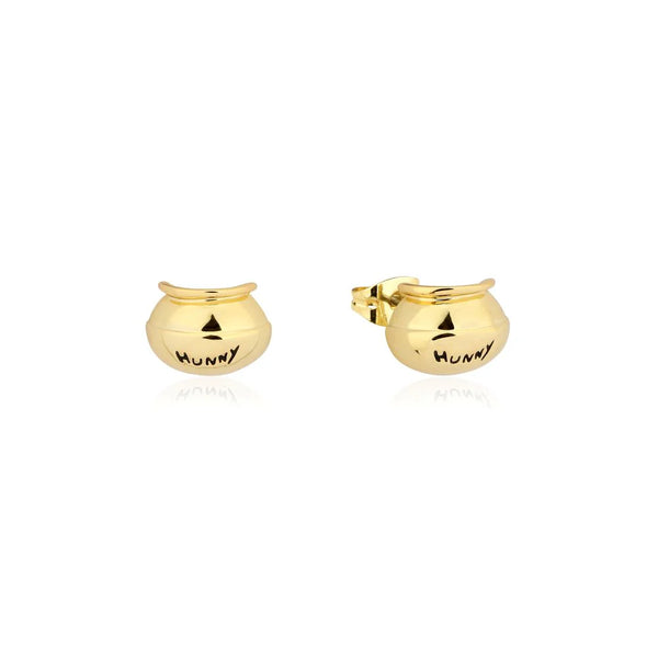 Disney - Winnie the Pooh Hunny Pot Stud Earrings (Gold)