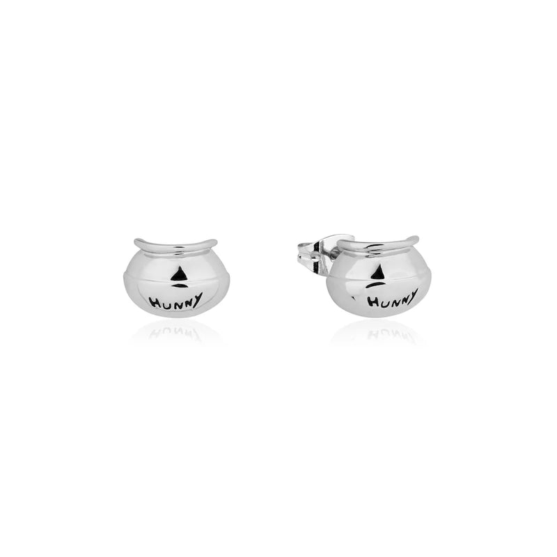 Disney - Winnie the Pooh Hunny Pot Stud Earrings (Silver)