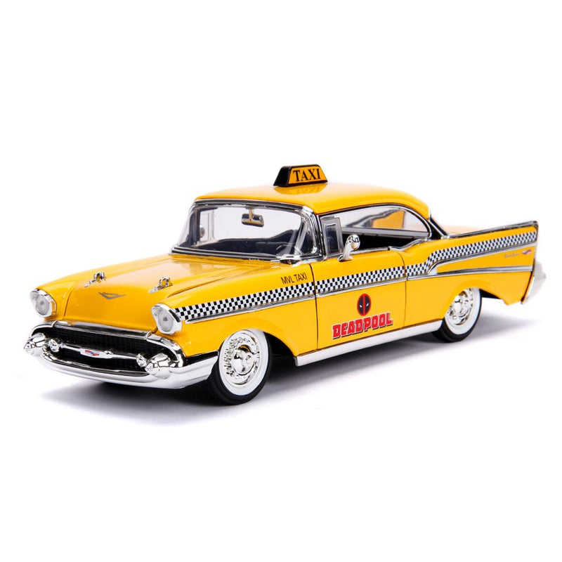 Deadpool - 1957 Chevy Bel Air Taxi 1:24 Hollywood Ride Diecast Vehicle with Deadpool