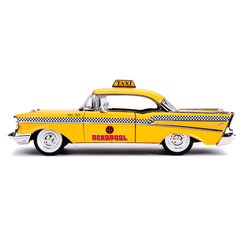 Deadpool - 1957 Chevy Bel Air Taxi 1:24 Hollywood Ride Diecast Vehicle with Deadpool