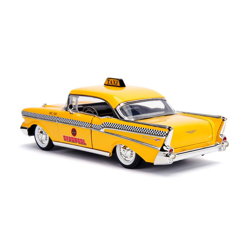 Deadpool - 1957 Chevy Bel Air Taxi 1:24 Hollywood Ride Diecast Vehicle with Deadpool