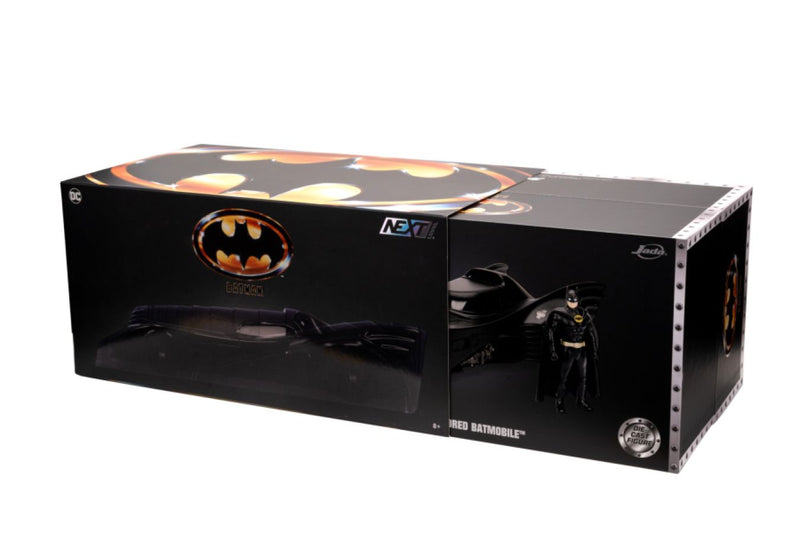 Batman (1989) - Batmobile & Armour with Batman 1:24 Scale Diecast Vehicle Set