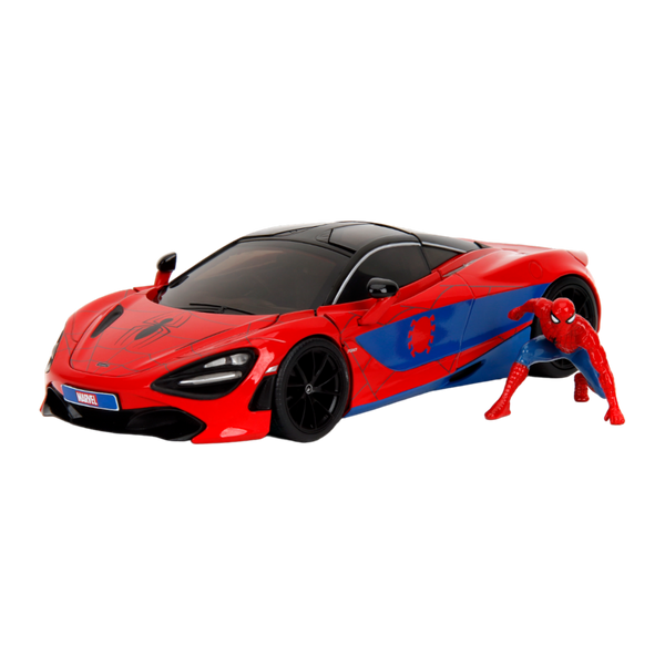 Marvel Hollywood Rides - Spider-Man with McLaren 720S 1:24 Scale Diecast Vehicle Set