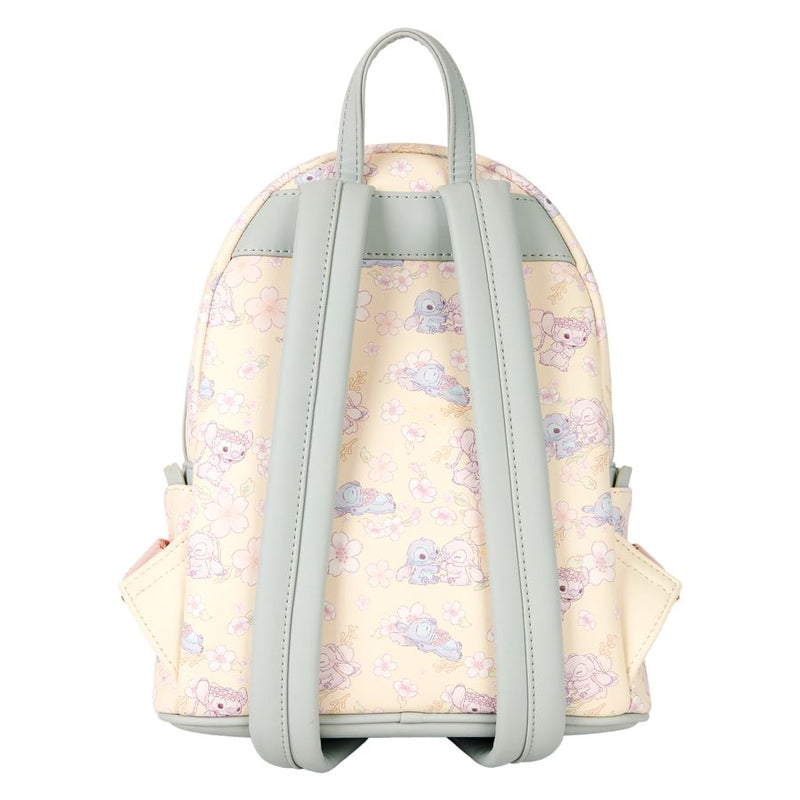 Disney - Cute Stitch & Angel Cherry Blossom Mini Backpack