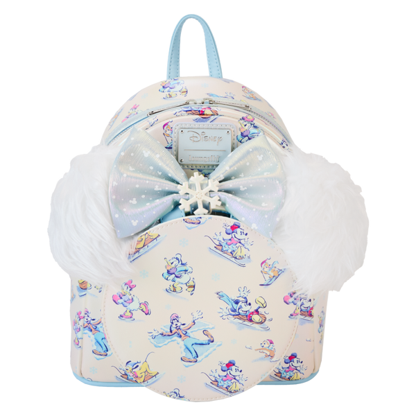 Mickey & Friends - Winter Wonderland All Over Print Mini Backpack with Headband