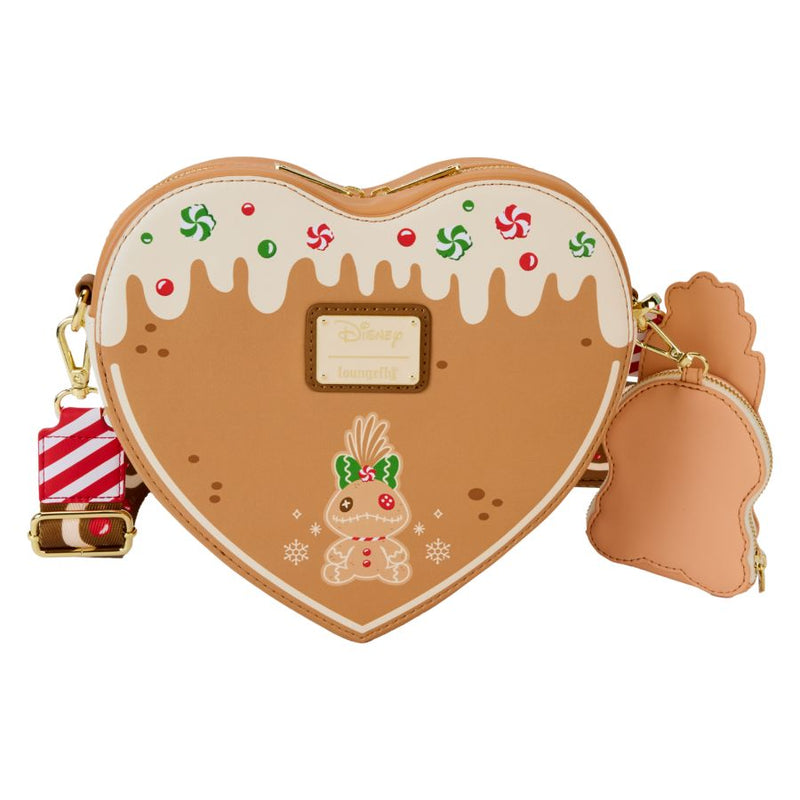 Lilo & Stitch - Angel & Stitch Gingerbread Heart Crossbody Bag