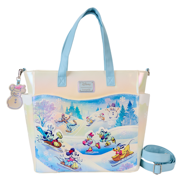 Mickey & Friends - Winter Wonderland Scene Convertible Tote Bag