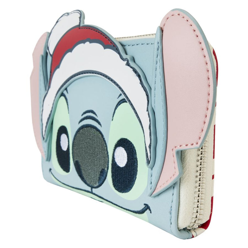 Lilo Stitch Stitch Holiday Glitter Zip Around Wallet Purse